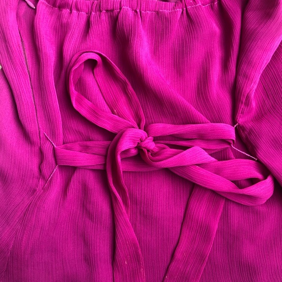 2B Bebe Brown Keyhole Halter Pink Purple Top XS - Picture 8 of 9